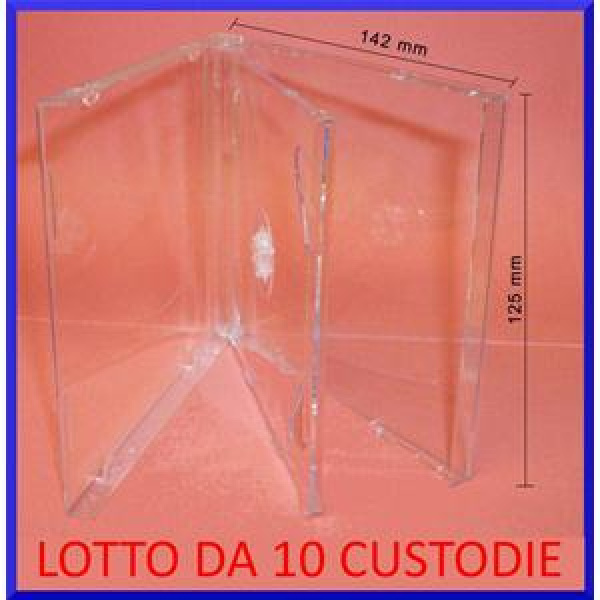 CUSTODIA 10.4mm CD JEWEL DOPPIA TRAY CLEAR Conf.10pz 3