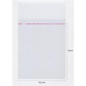 Bustine per custodia 30my dvd box 14mm con patella biadesiva Conf.100pz