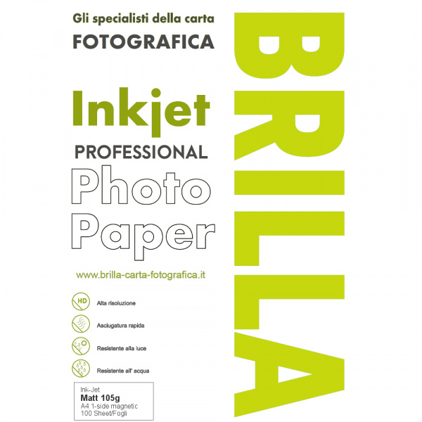 BRILLA – Carta fotografica Opaca InkJet A4 – 105gr – Risma 100 Fogli 3