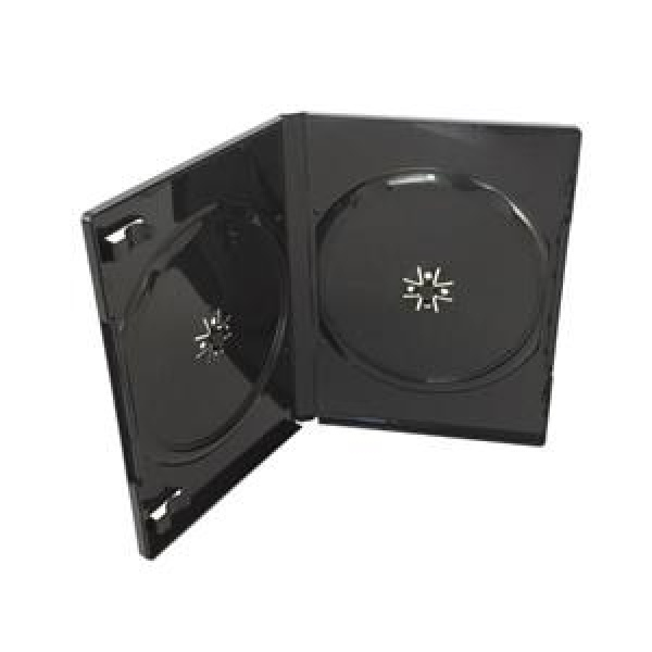 CUSTODIA 14mm DVD DOPPIA NERA LUCIDA MACCHINABILE lotto da 100pz 3