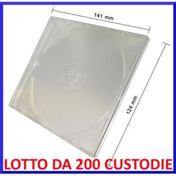CUSTODIA 5.2mm CD SLIM SINGOLA TRAY CLEAR MACCHINABILE lotto da 200pz 3
