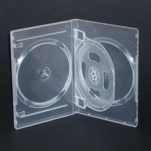 CUSTODIA 14mm DVD QUADRUPLA CLEAR LUCIDO con 1 inserto