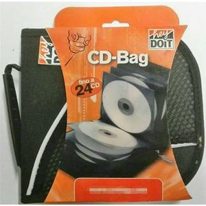 BORSA x CD/DVD a 24 POSTI NERA – CD-Bag in tessuto