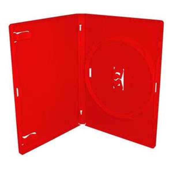 CUSTODIA 14mm DVD SINGOLA ROSSA AMARAY con clips 3