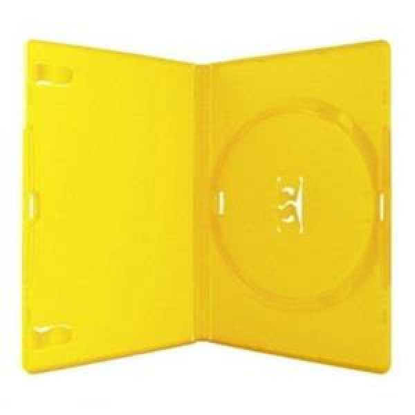 CUSTODIA 14mm DVD SINGOLA GIALLA AMARAY con clips 3