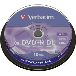 DVD+R DL 8.5GB 240min 8x Cake 10pz VERBATIM Azo