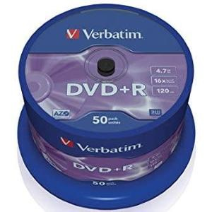 DVD+R 4.7GB 120min 16x Cake 50pz VERBATIM Azo