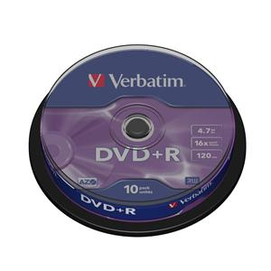 DVD+R 4.7GB 120min 16x Cake 10pz VERBATIM Azo