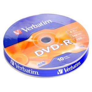 DVD-R 4.7GB 120min 16x Shrink 10pz VERBATIM Azo