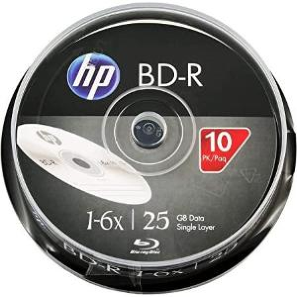 Blu-Ray BD-R SL 25GB 6x Cake 10pz HP – 69321 3