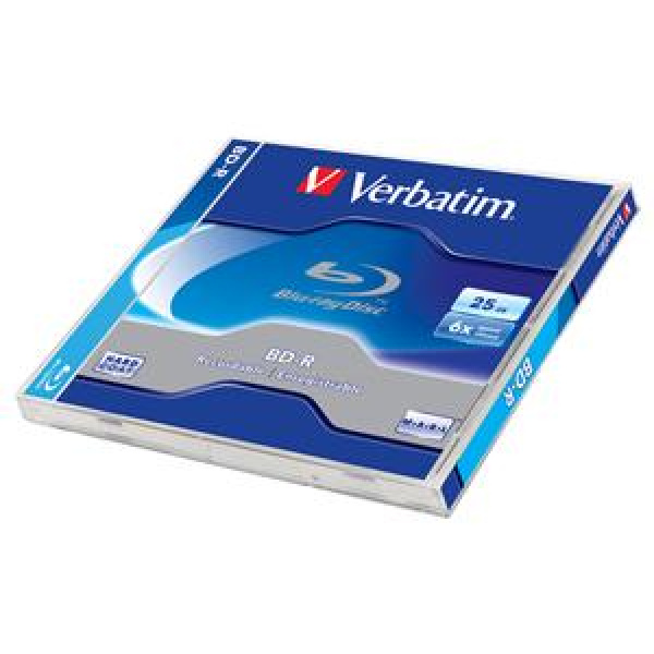 Blu-Ray BD-R SL 25GB 6x Jewel 1pz VERBATIM MABL 3