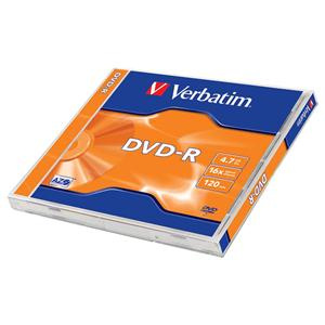 DVD-R 4.7GB 120min 16x Jewel 1pz VERBATIM Azo