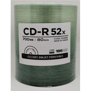 CD-R 700MB 52x Shrink 100pz CMC InkJet Bianca Glossy PRO 23-118
