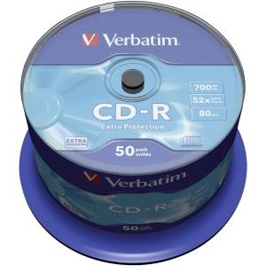 CD-R 700MB 52x Cake 50pz VERBATIM Extra Protection