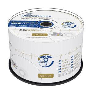 CD-R 700MB 80min 48x Cake 50pz MediaRange Stampabile Bianca 26-118mm MEDICALE 3