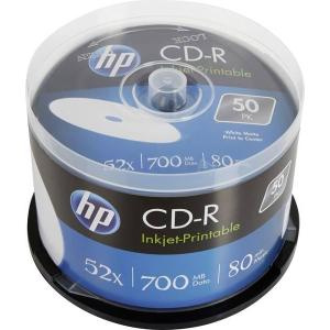 CD-R 700MB 80min 52x Cake 50pz HP Stampabile Bianca – 69312