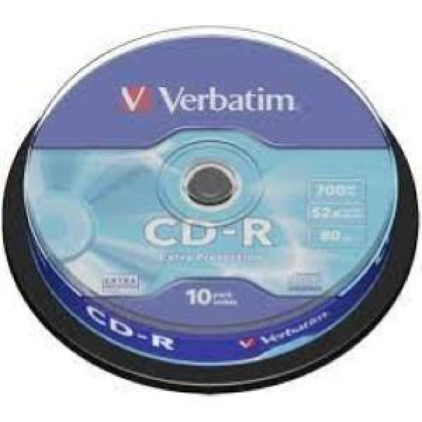 CD-R 700MB 80min 52x Cake 10pz VERBATIM Extra Protection 3