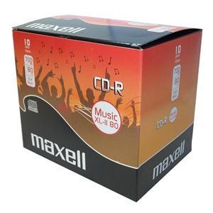 CD-R AUDIO 700MB 80min Jewel 10pz MAXELL XL-II Music Pro