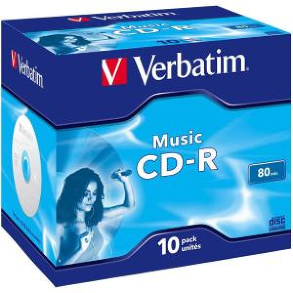 CD-R AUDIO 700MB 80min Jewel 10pz VERBATIM Music 3