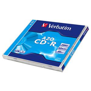 CD-R 700MB 80min 52x Jewel 1pz VERBATIM Azo
