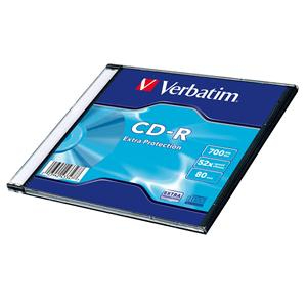 CD-R 700MB 80min 52x Slim 1pz VERBATIM Extra Protection 3