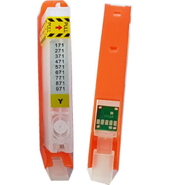 Cartuccia ricaricabili per Canon CLI-571 giallo con chip autoreset 3