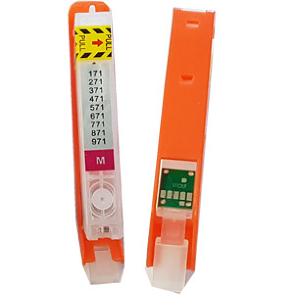 Cartuccia ricaricabili per Canon CLI-571 magenta con chip autoreset 3