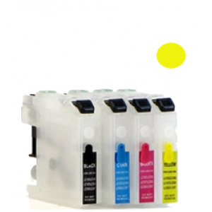 Cartuccia ricaricabile vuota per Brother LC-123 giallo con chip aggiornato