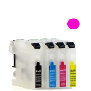 Cartuccia ricaricabile vuota per Brother LC-123 magenta con chip aggiornato