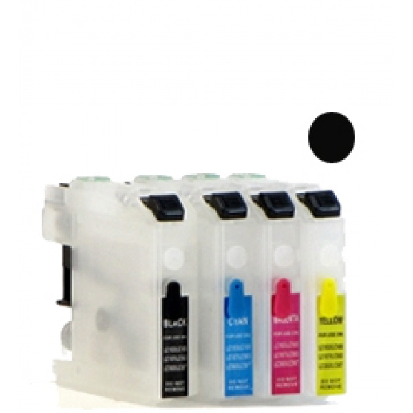 Cartuccia ricaricabile vuota per Brother LC-123 nero con chip aggiornato 3