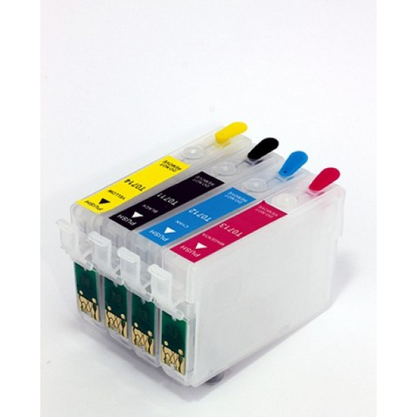 Cartuccia ricaricabile vuota per Epson T0713 magenta con chip autoreset 3