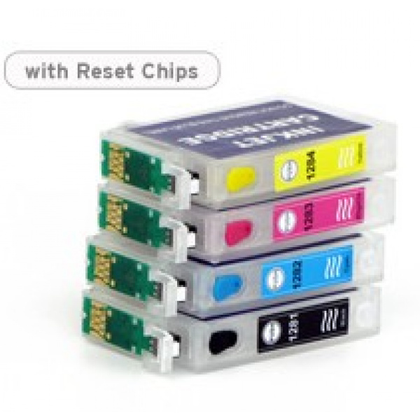Cartuccia ricaricabile vuota per Epson T1281 nero con chip autoreset 3