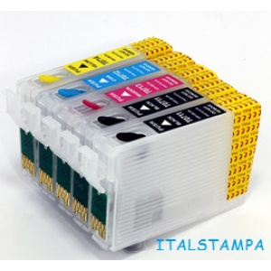 Cartuccia ricaricabile vuota per Epson T1811 nero con chip autoreset
