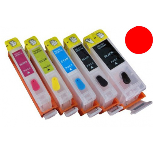 Cartuccia ricaricabile vuota per .Canon CLI-521 magenta con chip autoreset 3