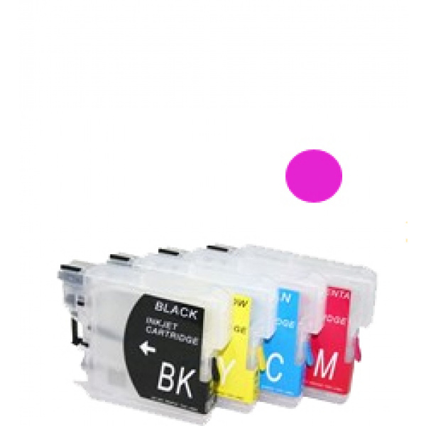 Cartuccia ricaricabile vuota per Brother LC985 LC980 LC1100 magenta 3
