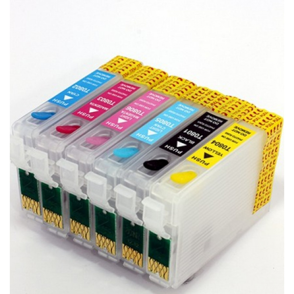 Cartuccia ricaricabile vuota per Epson T803 magenta con chip autoreset 3