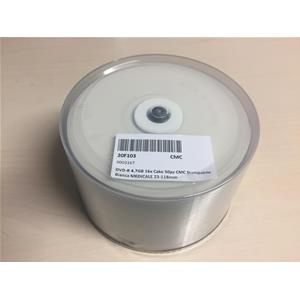 DVD-R 4.7GB 120min 16x Cake 50pz CMC Stampabile Bianca 23-118mm MEDICALE