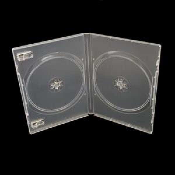 CUSTODIA 14mm DVD DOPPIA CLEAR LUCIDO MACCHINABILE lotto da 100pz 3