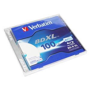 Blu-Ray BD-R XL 100GB 4x Jewel 1pz VERBATIM Stampabile Bianca 22-118mm