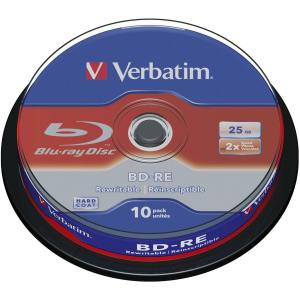 Blu-Ray BD-RE SL 25GB 2x Cake 10pz VERBATIM ReWritable 3