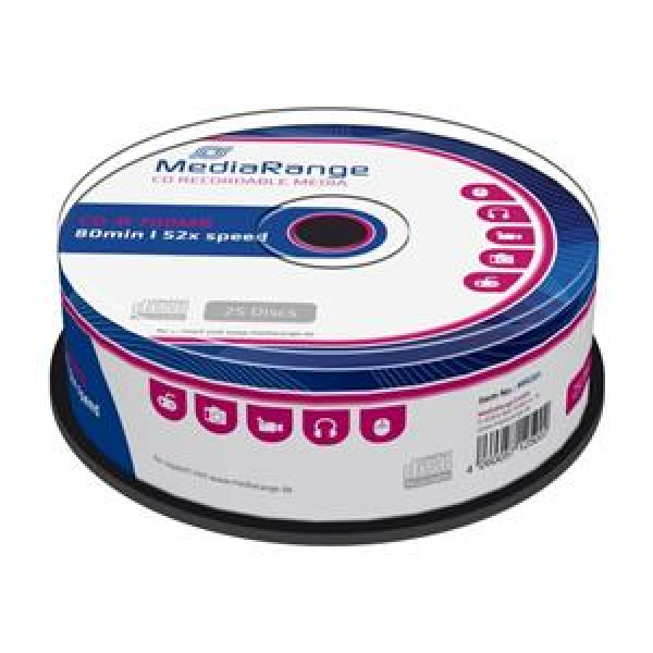 CD-R 700MB 52x Cake 25pz MediaRange 3