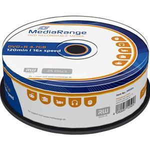 DVD+R 4.7GB 120min 16x Cake 25pz MediaRange