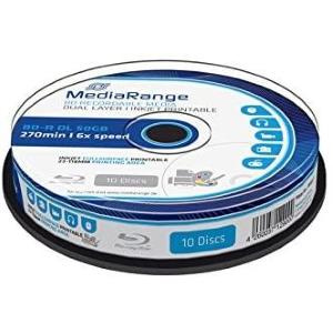 Blu-Ray BD-R DL 50GB 6x Cake 10pz MEDIARANGE Stampabile Bianca 23-118mm
