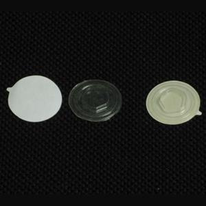 ROSETTE ADESIVE TERMOFORMATE TRASPARENTI PORTACD per RIVISTE Conf.100pz