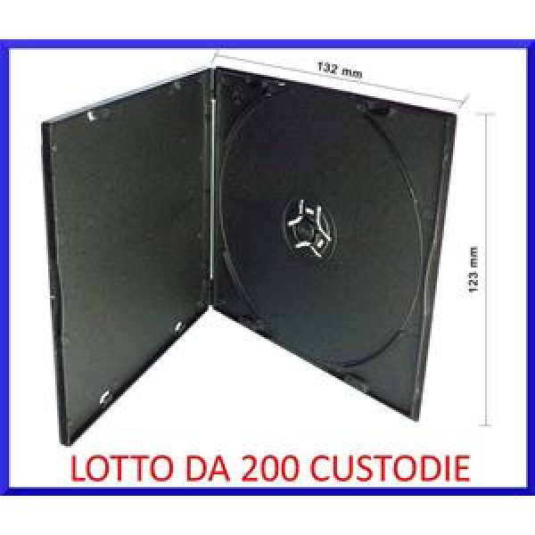 CUSTODIA 5mm in PP SINGOLA NERA QUADRATA Economica Conf.200pz 3