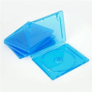 CUSTODIA 11mm BD SINGOLA CLEAR BLU con marchio blu-ray argento