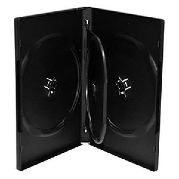 CUSTODIA 14mm DVD TRIPLA NERA con 1 inserto 3