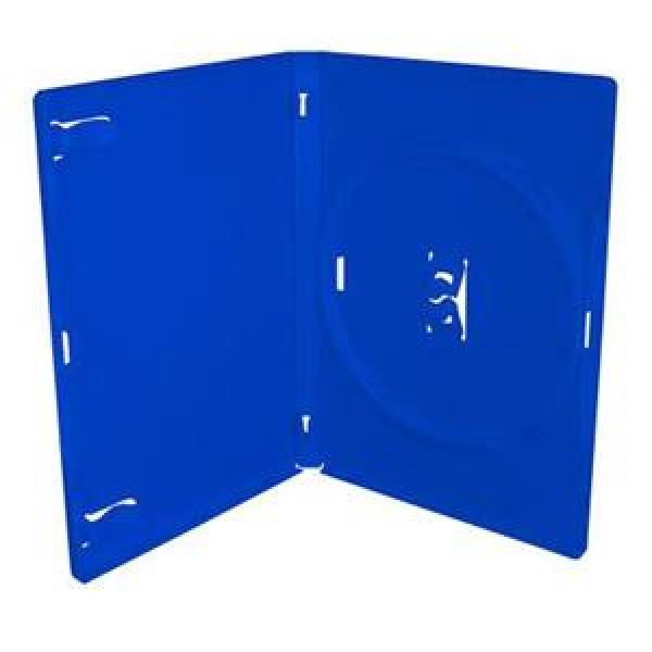CUSTODIA 14mm DVD SINGOLA BLU AMARAY con clips 3