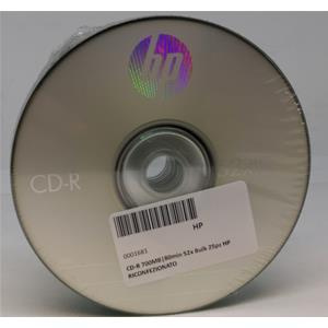 CD-R 700MB 80min 52x Bulk 25pz HP – RICONFEZIONATO