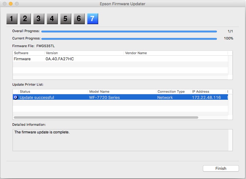 schermata aggiornamento firmware